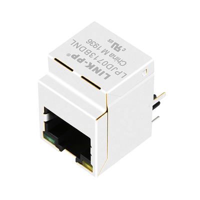 Соединитель 1000 основания-T RJ45 HFJV1-1G01-L12RL вертикальный СИД LPJD0713BDNL желтых/зеленого цвета