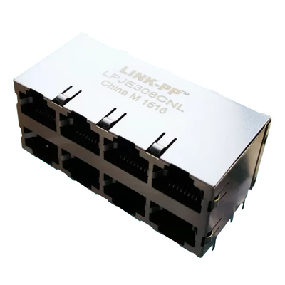 Штабелированный вход 8 стороны RJ45 LPJE308CNL переносит jack 2x4 Rj45 8P8C модульный