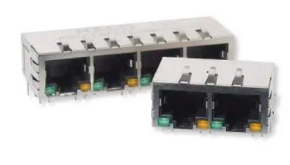1x4 RJ45 соединитель HFJ14-1G01ER-L12RL для применения с гигабитным Ethernet