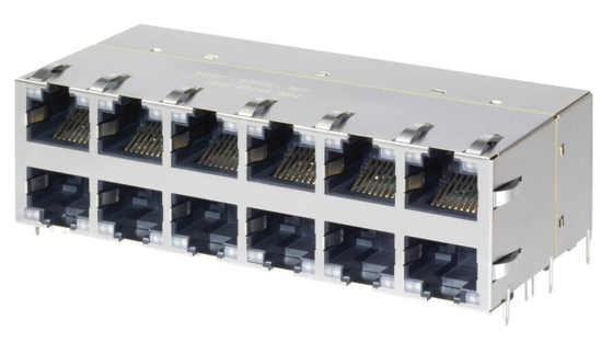 2x6 RJ45 Multi Connector 85732-1008 Включенный PSE PoE+ с светодиодами