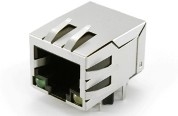 JXD0-0025NL Коннектор RJ45 прямого угла с светодиодом 1000 базы-T для категории 5e