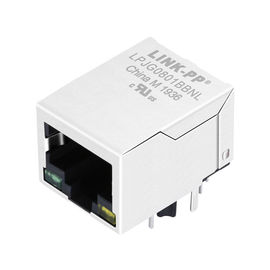 Енот Rj-45 LPJG0801BBNL, Через-отверстие W/LEDs&Magnetic экрана, 1:1 гигабита, RoHs