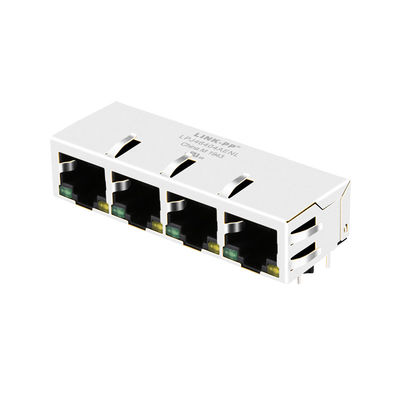 JXD0-4005NL RJ45 женский разъем 1x4 порт 8pin с светодиодом