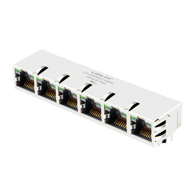 Штырь RJ45 Платы-ВВЕРх 10 ИМПа ульс JG0-0027NL 1x6 с внутренним Magnetics