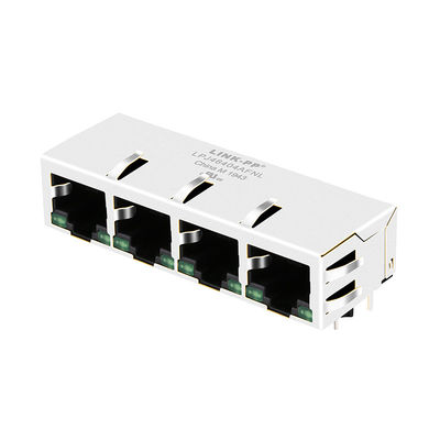 разъемы СИД Rj45 4x10/100Mbps PulseJack JX80-0022NL/LPJ46404AFNL зеленые