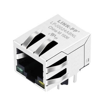 Зеленый цвет J0024D21BNL/желтый 1x1 соединитель приведенный порта Rj45 8p8c модульный