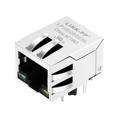 1:1 RoHS экрана w/LED LPJ0026GENL 10/100M AutoMDIX магнитное RJ45 Jack 8P8C