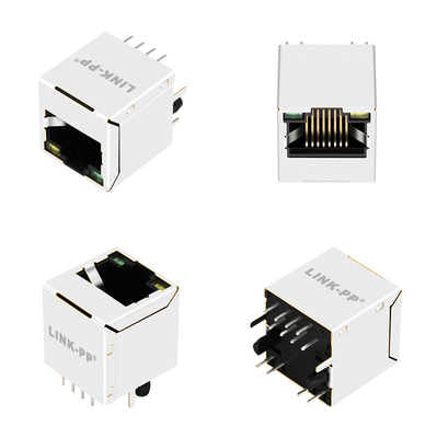10G порт вертикальное Rj45 магнитный Джек V8BR-1AX1-JK основания-T 1X1