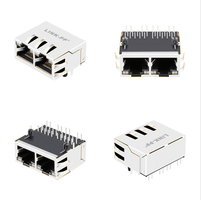 Плата 1000 основания-T вверх по 1x2 порту Rj45 Джек с Magnetics 1840572-6 с СИД GY/GY