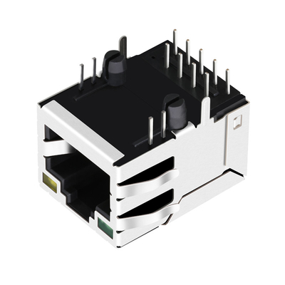 Плата JXD0-0010NL 1 гаван вниз с 100 основания-T RJ45 Magjack с приведенными зеленым/желтым цветом