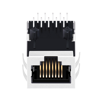 Спуск платы JV011I21NLT защищал 10/100 соединителей Rj45 основания-T одиночных гаван без приведенный