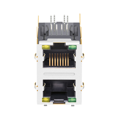 Зеленый цвет соединителя порта RJ45 основания-T 2x1 JXD9-1017NL совместимый LINK-PP 100/1000 магнитный/желтое СИД