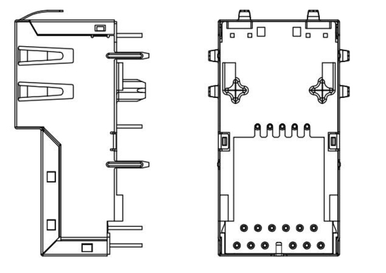 ВХОД Y/GG ВЕРХНЕЙ ЧАСТИ POE соединителя локальных сетей RJ45 J1V-U2100NL 1000BASE-T ВЕРТИКАЛЬНЫЙ привел