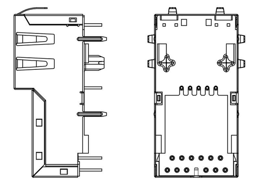 ВХОД ВЕРХНЕЙ ЧАСТИ соединителя RJ45 4PAIR POE 60W порта J1V-U7000NL 10GBASE-T 1X1 вертикальный