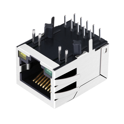 JXD0-9015NLT нашивают ВНИЗ С 1000 BASE-T 10P8C магнитное RJ45 Джек с G/Y привело