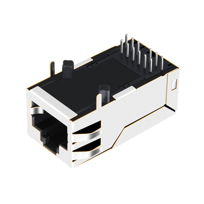 Тело RJ45 FastJack HFJT1-2GHPRL 2.5G BASE-T одиночное гаван PoE+ длинное отсутствие платы СИД ВВЕРХ ПО 4PPoE 600mA