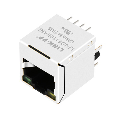 Желтый цвет соединителя RJ45 основания-T RJ4530H-R01 100 вертикальный/зеленая схема данных СИД LPJD4110BANL
