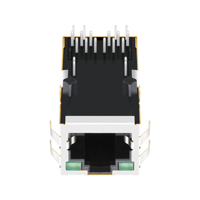Основание-T соединителя 10G JGCG1T1004PW-GG RJ45 интегрировало Magnetics для применения PoE++